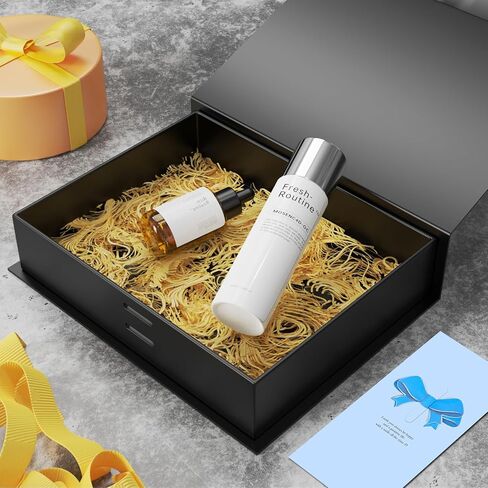 BEJETCA Gift Box with Lid for Presents with Ribbon for Presents with Magnetic Closure Rectangle Collapsible for Groomsman Proposal Box, Wedding, Christmas, Halloween, Birthday Gift Packging in Saudi Arabia