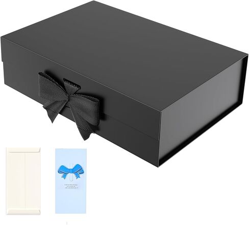 BEJETCA Gift Box with Lid for Presents with Ribbon for Presents with Magnetic Closure Rectangle Collapsible for Groomsman Proposal Box, Wedding, Christmas, Halloween, Birthday Gift Packging in Saudi Arabia
