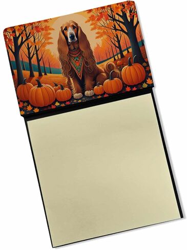 Caroline's Treasures Jack Russell Terrier Fall Sticky Note Holder Refillable Dispenser Self-Sticky Note Pads, Memo Pads Blank Desk Accessories in Kuwait