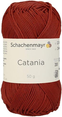 1 Skein / Pack Schachenmayr (SMC) Catania Originals Yarn ، كل كرة 1.76 أوقية (50Gr) / 136 ياردة (125 مترًا) ، قطنية مركبة 100 ٪ للحياكة والروشيه ، وزن الرياضة ، 388 - Terracotta in Kuwait