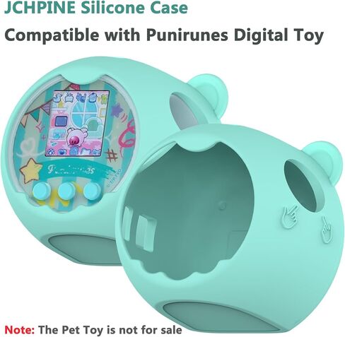قضية الحمل الصلبة JCHPINE وغطاء السيليكون متوافقة مع لعبة Punirunes التفاعلية الرقمية ، حالة واقية من شخصيات بونيونز الافتراضية للحيوانات الأليفة مع واقي الشاشة (حالة زرقاء) in Kuwait