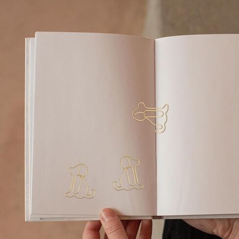 Puppy Shape Paper Clips - 50pcs Gold Cute Dog Paperclips Funny Metal Animal Bookmarks Planner Clips for Office Supplies School Wedding Decoration in Kuwait