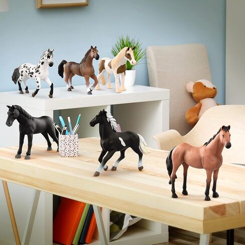 Terra by Battat – 6 Pcs 6" Horse Figurines – Horse Toy Set – Realistic Plastic Animal Figurines – Collectible Horse Gift for Kids 3+ – Party Decorations in Saudi Arabia