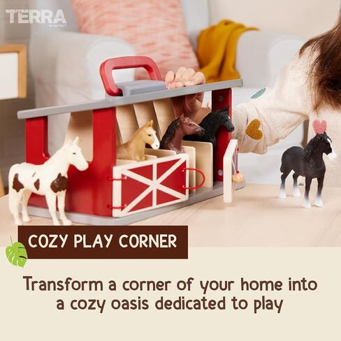 Terra by Battat – 6 Pcs 6" Horse Figurines – Horse Toy Set – Realistic Plastic Animal Figurines – Collectible Horse Gift for Kids 3+ – Party Decorations in Saudi Arabia