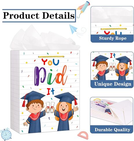 حقيبة هدايا يوم هدايا Sicohome St Patricks 11.5 "× 9" حقائب هدايا خضراء بوفالو مع ورق الأنسجة ، وأكياس التغليف هدايا سانت. in Kuwait