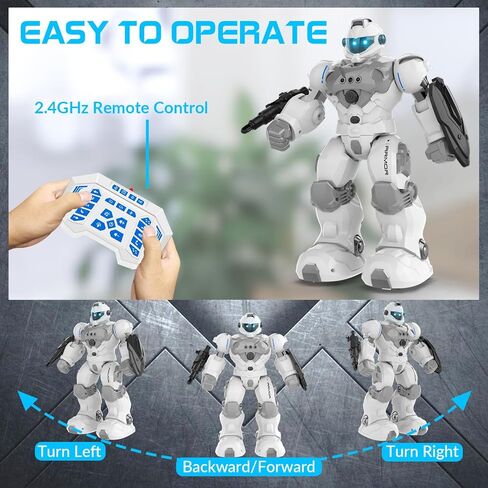 ألعاب Stemtron Robot للأطفال ، روبوت التحكم عن بعد قابل للبرمجة مع استشعار إيماءات ذكية ، إعادة شحن ، وضع الغناء والرقص ، قاذفة (أخضر) in Kuwait
