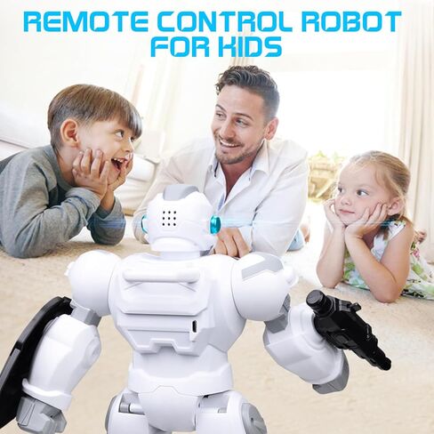 ألعاب Stemtron Robot للأطفال ، روبوت التحكم عن بعد قابل للبرمجة مع استشعار إيماءات ذكية ، إعادة شحن ، وضع الغناء والرقص ، قاذفة (أخضر) in Kuwait