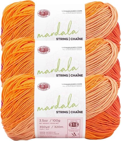 Lion Brand Yarn Mandala String Yarn, 1 Pack, Harmony in Kuwait