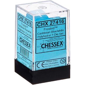 Chessex CHX27416 Dice-Frosted Caribbean Blue Set, Multicolor