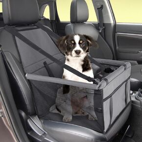 Small Dog Car Seat Pet Car Seat for Small Dog 15.8 x 14.6 x 8.7 Inches Puppy Car Seat Dog Car Carrier with Breathable Mesh and Adjustable Dog Seat Belt Dog Travel Bed for Small Pet