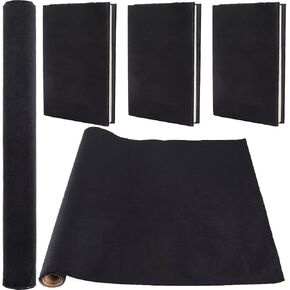 CRASPIRE SESSLOUS LOATHENTIVE CLITH VELVET للكتاب الربط 43.3x14.5 أسود من الأسراب السطحية ورقة غلاف الكتب المدعومة الألبوم SCRABKING DIY حامي الكتب الكتب اللوازم