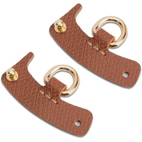 Bag Strap Buckle for Mini Longchamp Straps, Punch-Free Bag Shoulder Strap Buckle Modification for mini Pouch Dumpling Handbag Crossbody Bag Conversion(Brown Gold)