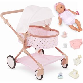 LullaBaby – 14-inch Baby Doll Accessory Bundle – Nursery Care Set – High Chair, Playpen & Jogger Stroller – Pretend Play Toys – Kids Ages 2 & Up – Baby Doll Nursery Playset