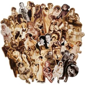 37PCS/Pack Scrapbook Supplies Paper Dolls Cardstock Die Cut Set for Scrapbooking, Crafting and Decorating, Vintage Photo Inspired Designs