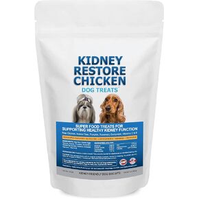 Kidney Restore Chicken Dog Treats for Kidney Support. Low Protein Dog Treats Supports Kidney Health. Kidney Function Dog Treats for Kidney Dog Diet
