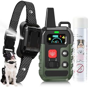 Citronella Training Collar for Dog [1* Spray Refill] Spray Dog Training Collar with Beep/Vibration/Spray Mode & 6 Adjustable Sensitivities Bark Collar, Safer Citronella Bark Collar for L/M/S Dog