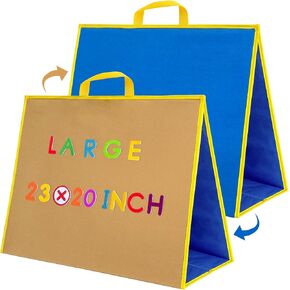 large Felt Flannel Board 22.8*19.7 In,Felt Story learning Board for Toddlers,Classroom,Preschool,Kiddie Corner, Interactive,Foldable,Stand,For Walls Felt Baord,Double-Sided Use,Gifts for Kids