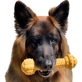 Nylabone Barbell Bone Power Chew Toy for Dogs, Dog Toys for Aggressive Chewers, Peanut Butter Flavor, XX-Large - 50++ lbs, 1 Count