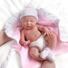 BABESIDE Lifelike Reborn Baby Dolls Silicone Full Body - Girl 12 Inch - Realistic Baby Dolls Newborn Full Body Silicone Real Life Baby Doll for 3+ Years Old Girls Gifts