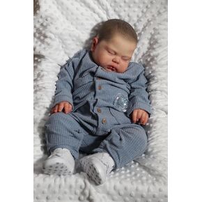 Anano Chubby Weighted Reborn Baby Dolls Boy Lifelike Veins 24 Inch Realistic Reborn Toddler Dolls Big Size Real Life Newborn Baby Dolls That Look Real Bebe Reborn Babies with Pacifier