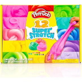 Play-Doh Super Stretch 30-Pack, Kit, Gifts for Kids, Popular Kids Toys, Party Favors for Kids 8-12, Compound Packs, Bulk Pack, Kids Gifts 8-12, Sensory Dough