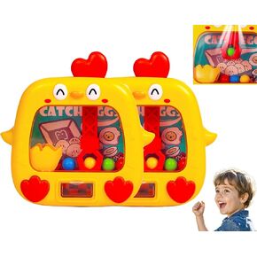 2 Pcs Mini Claw Machines for Kids-Claw Game Machine with Fidget Toys-Handheld Grabber Game-Stuff Prizes Refill-Birthday Gifts-Party Toys-Classroom Prizes-Ages 3+