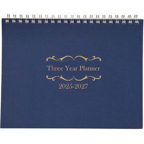 3 Year Calendar Planner (Blue, 2025-2027)