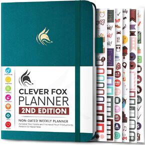 Clever Fox Planner 2nd Edition Spiral – Colorful Weekly & Monthly Goal Planner, Time Management & Productivity Organizer, Undated (Lavender)