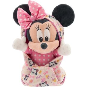 Disney Store Official Babies Collection: Minnie Mouse Plush in Swaddle with Detailed Plush Features - Official Soft Toy - Stuffed Animals for Babies - Perfect for Fans & Kids
