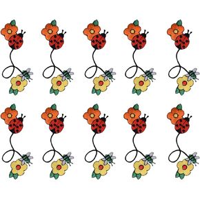 Ladybug and Bee with Daisy Flowers, Embroidered, Iron on Patch (1) in Kuwait