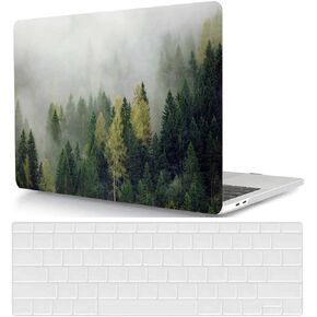 Laptop Hard Shell Case Compatible with MacBook Pro 13 inch with Retina Display 2015 2014 2013 2012 Release Model A1425 A1502, Plastic Hard Shell Case Cover & Keyboard Cover, Forest