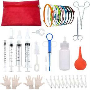 Puppy Kitten whelping supplies，JounLoin whelping kit for Puppies Birth-Newborn Pets Whelping Supplies and Kitten-Pregnant Dog Birthing Supplies-Use in Whelping Box-Pet Delivery Kit-Bottles for Nursing