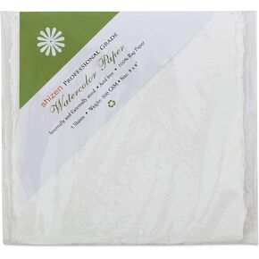 Shizen Design Watercolor Paper Packs- Square Sheets Rough 8x8" (5 Sheet Pack)