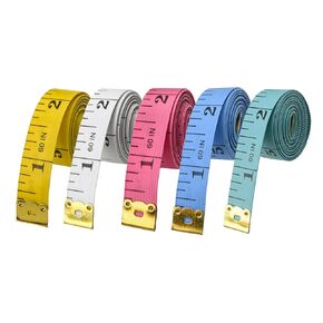 5 Pcs Flexible Tape Measure, 150cm/60 inch, Pack of 5, Accurate Dual Scale Standard & Metric Measurements Tape,Soft Measuring Tape for Body, Weight Loss Sewing Tailor Craft Ruler (Pink)