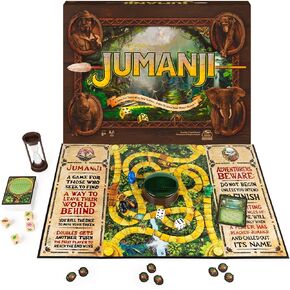 Jumanji Deluxe Game, Immersive Electronic Version of The Classic Adventure Movie Board Game, with Lights and Sounds, Family Game Night Game for Kids & Adults Ages 8 and up