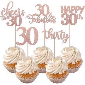 RSSTARXI 30 Pack 13th Cupcake Cupcake Topcake Rose Gold Glitter Hello 13 Cupcake يختار هتافات المراهق الرسمية إلى 13 عامًا من زخارف الكعك لعيد الميلاد الثالث عشر لوازم حفلة الذكرى السنوية الثالثة عشر