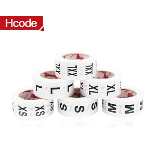 1 Inch White Round Retail Clothing Size Label Adhesive Apparel Size Stickers A Set of 6 Rolls XS S M L XL XXL Total 3000 Pieces (3000 pcs, XS-XXL)