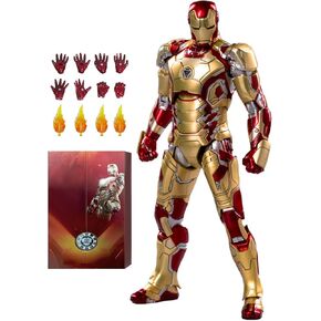 OVONNI 7 Inch Ironman MK42 Action Figure,Exquisite Painting Collectible Figure with Lots of Accessories (1/10 Scale)