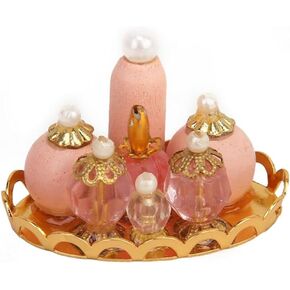 1Pc Pink 1/12 Miniature Perfume Tray Dollhouse Decoration Accessories, Dollhouse Accessories，Dollhouse Decor，Miniature Dollhouse DIY Accessories