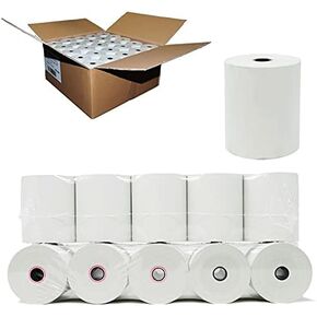 (50 Rolls - 48 GSM) 3 1/8 x 230 Thermal Paper Receipt Rolls fits all Clover POS Cash Register Printers, Star Micronics SCP700 TSP100 TSP300 TSP400