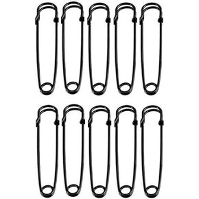Wish you have a nice day 30pcs 2 Inch Heavy Duty Giant Black Safety Pins for Blankets, Skirts, Kilts, Knitted Fabric,Crafts (2inch, Black)