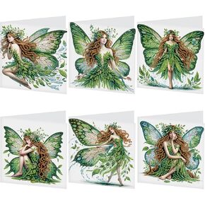 Focart Diamond Painting Greeting Card Kit, Special Shaped Diamonds Painting, DIY Handcraft for Relatives and Friends with Wishes,Unique Design Crafting for Birthday or Holiday Cards