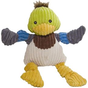 لعبة Hugglehounds Knottie Plush Dog Toy - لعبة حيوان محشوة ، ألعاب جرو ، لعبة كلب صاخبة للكلاب الصغيرة والمتوسطة والكبيرة ، أفخم متين لإبقائها مشغولة - Dillie Duck ، كبيرة