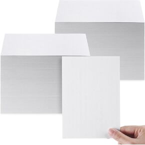 400 Sheets White Linen Cardstock Invitation Cardstock Heavy Weight Blank Printer Paper Cardstock 92lb 250GSM Card Stock for Printer Index Cards Cover Postcards Plain Flash Note 250GSM (5 x 7 Inch)