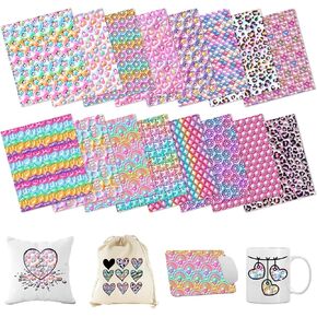 Leopard Sublimation Transfer Transfer Paper - 16 ورقة 12 "X10" طباعة حيوانات تنقل التسامي لورقة نقل القمصان Tumblers الأكياس DIY SUBLIMATION TRANSPATION