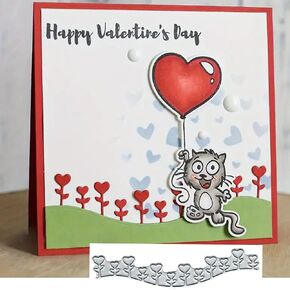 Heart Shaped Flower Metal Die Cuts for Card Making,Christmas Tree Card Cutting Dies Cut Stencils DIY Scrapbooking Album Decorative Embossing Paper Card Embossing Craft