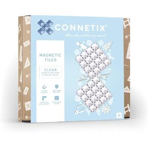 CONNETIX Clear Base Plate Pack, 2 Pieces