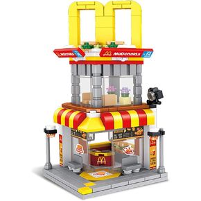 LITTCO Building Blocks City Street View Building Toy 3D Toy Blocks DIY Bricks Toys Building Set Unique Home Decor, Gift for Adults and Children, Blocks Building Set 244PCS (Burger Shop)