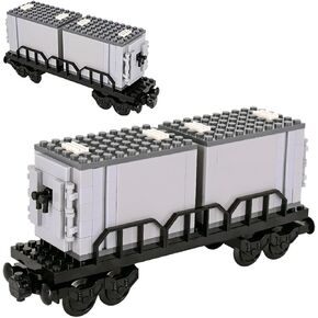 6IN1 City Freight Train Car Building Set, DIY Toys for Teens and Adults, Compatible with Lego 630 Building Accessory (6IN1 Train Set)