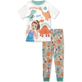 Ms. Rachel 2 Piece Pajama Set - Toddler Girls PJ Set with Short Sleeve Shirt & Pants - Kids Sleepwear Set - Official License
